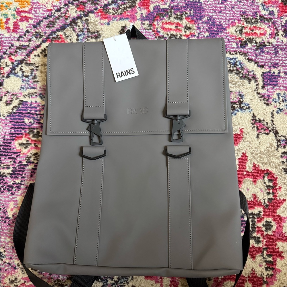 RAINS Gray Backpack
